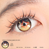 Sweety x Eyesinger Amber Star Crest (2 lenses/pack)-Colored Contacts-UNIQSO UK