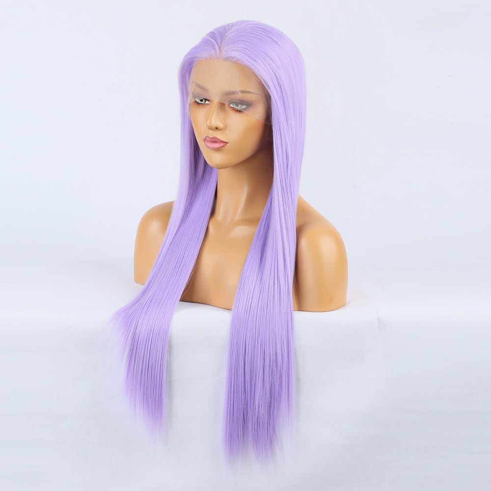 Sassy Shades Light Purple Front Lace Long Straight Wig-Lace Front Wig-UNIQSO