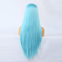 Plush Blue Front Lace Long Straight Hair-Lace Front Wig-UNIQSO