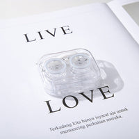 Leak Proof & Non Screw Cap Transparent Contact Lens Case (Random Color)-Lens Case-UNIQSO