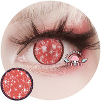 Anime Sparkle Red by KleinerPixel (1 lens/pack)-Colored Contacts-UNIQSO UK