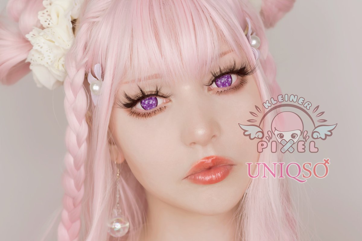 Anime Sparkle Violet by KleinerPixel (1 lens/pack)-Colored Contacts-UNIQSO UK