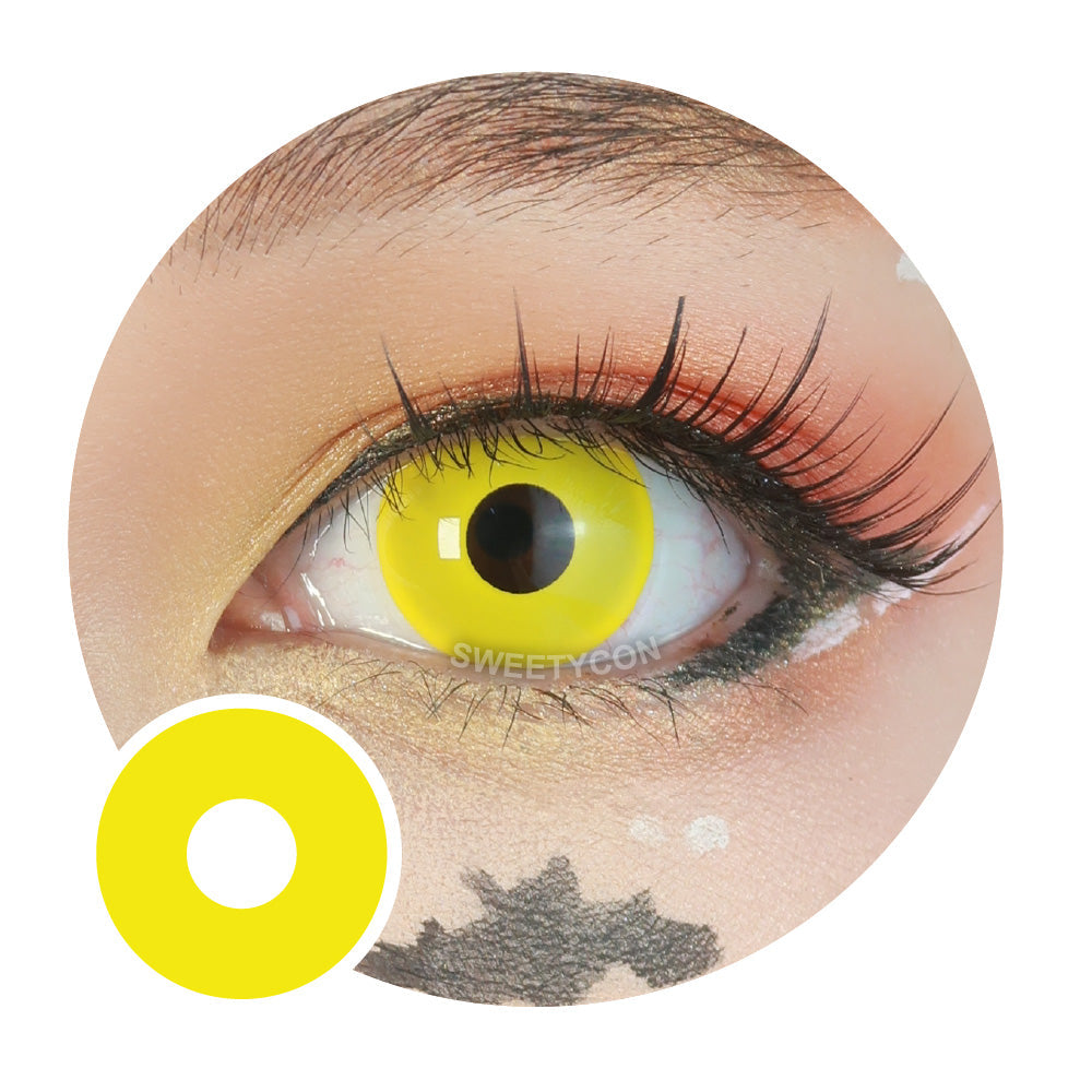 Sweety Crazy UV Glow Yellow (1 lens/pack)-UV Contacts-UNIQSO