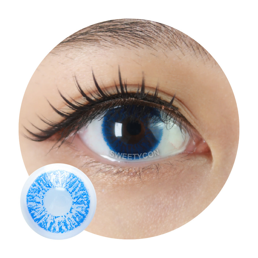 Sweety Natural Pure Blue (1 lens/pack)-Colored Contacts-UNIQSO