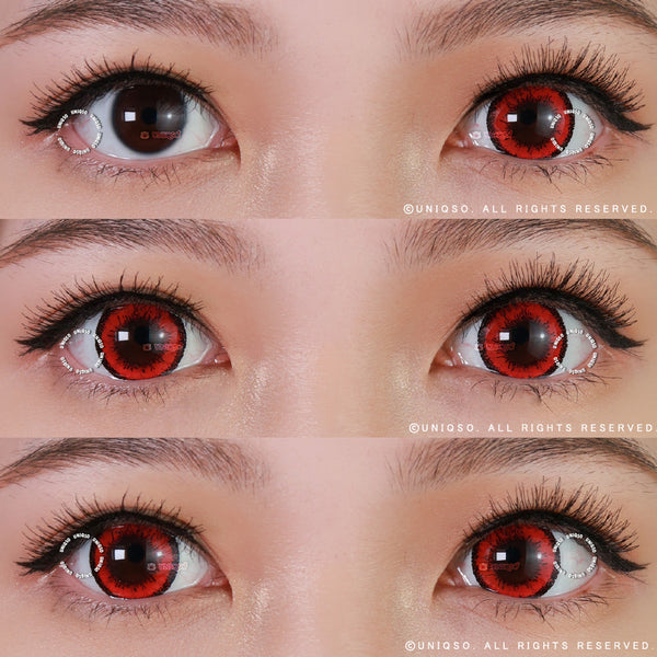 Western Eyes Dolly+ Red (1 lens/pack)-Colored Contacts-UNIQSO