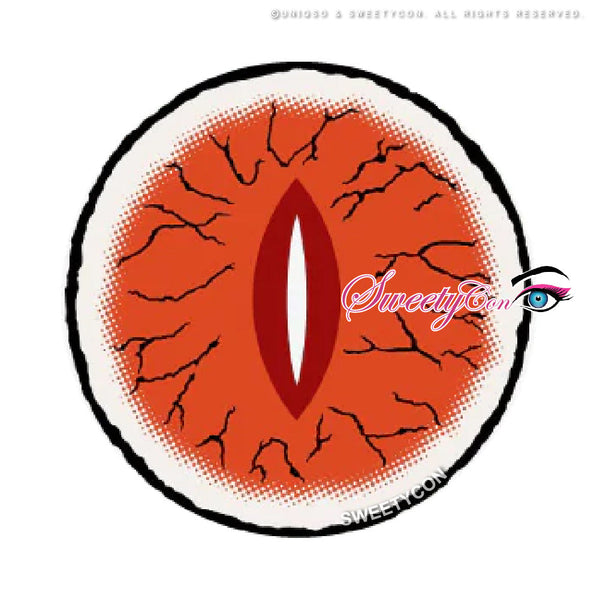 Sweety Demon Eye Orange (1 lens/pack)-Colored Contacts-UNIQSO