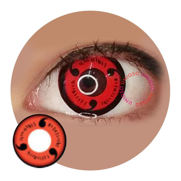 Western Eyes Sharingan - 3 Dots (1 lens/pack)-Colored Contacts-UNIQSO