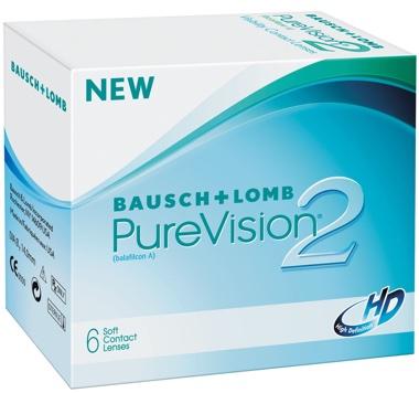 Bausch & Lomb PureVision2 HD (6 lenses/pack)-Clear Contacts-UNIQSO UK