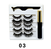 Mixed Designs Faux Mink Magnetic Eyelashes Kit Set (5 Pairs)-Magnetic Eyelash-UNIQSO