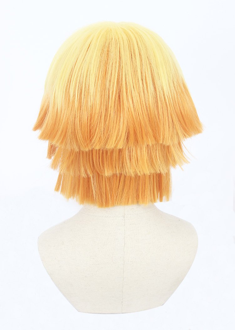 Cosplay Wig - Demon Slayer Agatsuma Zenitsu (Light Orange)-Cosplay Wig-UNIQSO