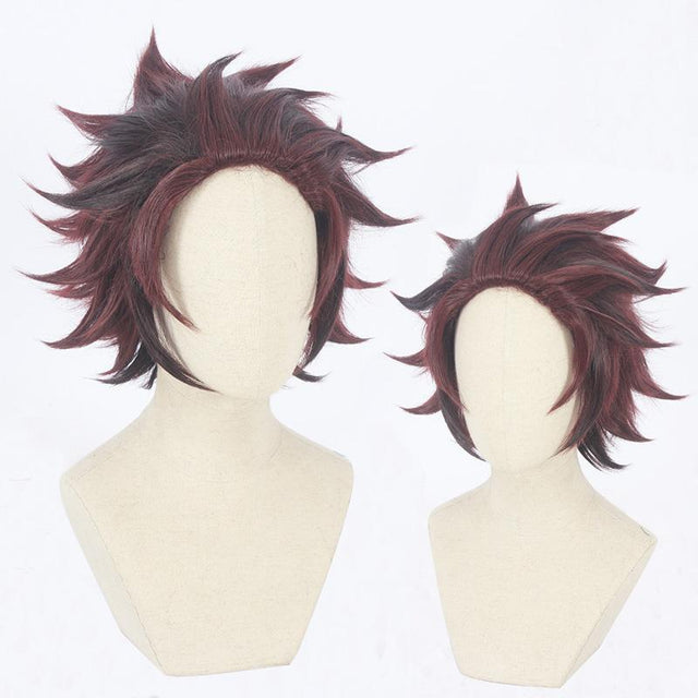 Cosplay Wig - Demon Slayer Kamado Tanjiro-Cosplay Wig-UNIQSO