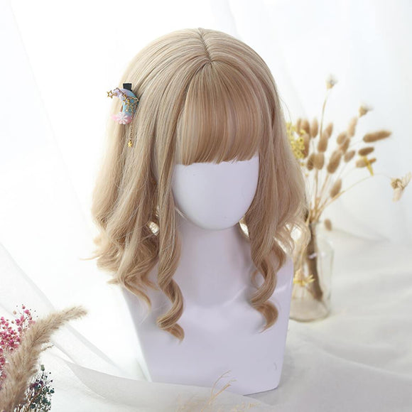 Honey Blonde Sweet Long Side Fringes Lolita Wig-Lolita Wig-UNIQSO