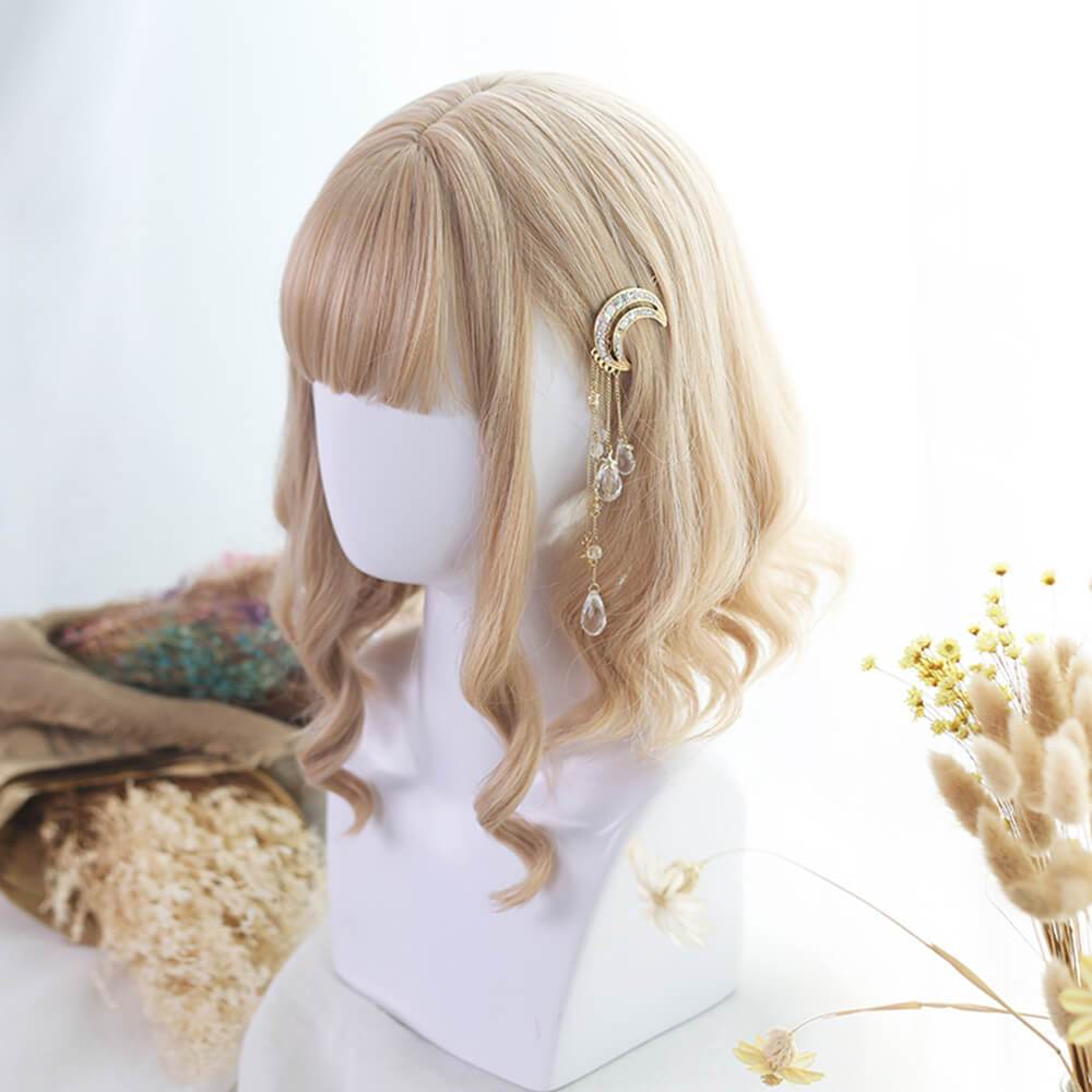 Honey Blonde Sweet Long Side Fringes Lolita Wig-Lolita Wig-UNIQSO