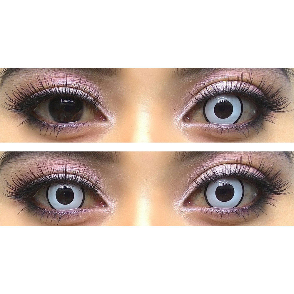 Colorvue Crazy White Zombie - 3 Months (Prescription) (2 lenses/pack)-Crazy Contacts-UNIQSO UK