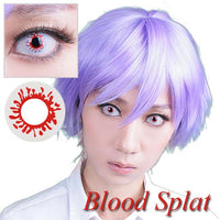 Coscon Crazy with Power - Blood Splat (1 lens/pack)-Crazy Contacts-UNIQSO UK