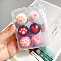 Cute Paw & Love Lens Case Travel Kit (3 Pairs)-Lens Case-UNIQSO UK