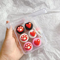 Cute Paw & Love Lens Case Travel Kit (3 Pairs)-Lens Case-UNIQSO UK