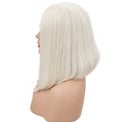 White Pearl Velvet Front Lace Bob Wig-Lace Front Wig-UNIQSO