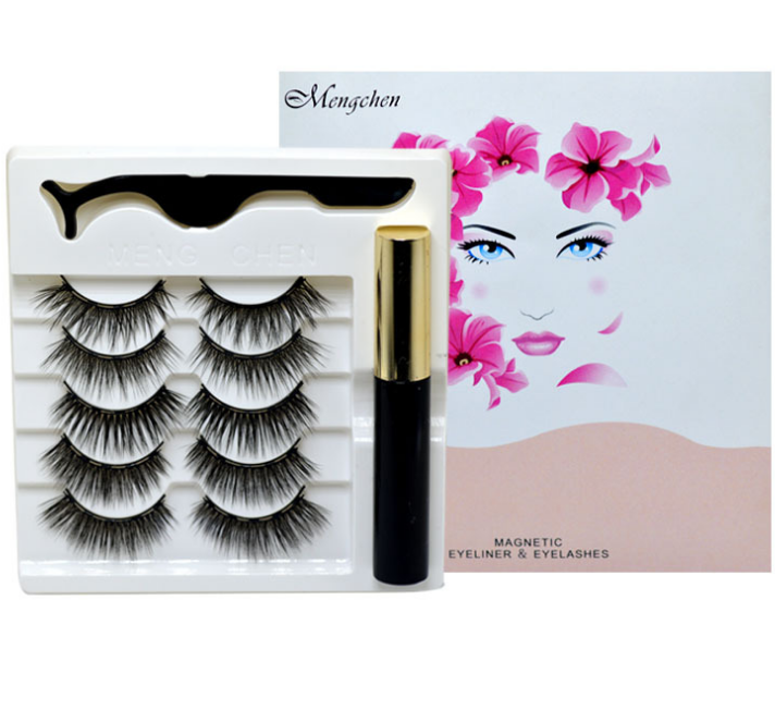 Mixed Designs Faux Mink Magnetic Eyelashes Kit Set (5 Pairs)-Magnetic Eyelash-UNIQSO