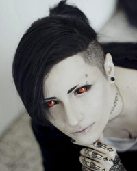 Flash Red Black Sclera Contacts Tokyo Ghoul - Red Ghoul/Gremlin (2 lenses/pack)-Sclera Contacts-UNIQSO UK