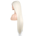Glitzy White Front Lace Long Straight Hair Wig-Lace Front Wig-UNIQSO UK