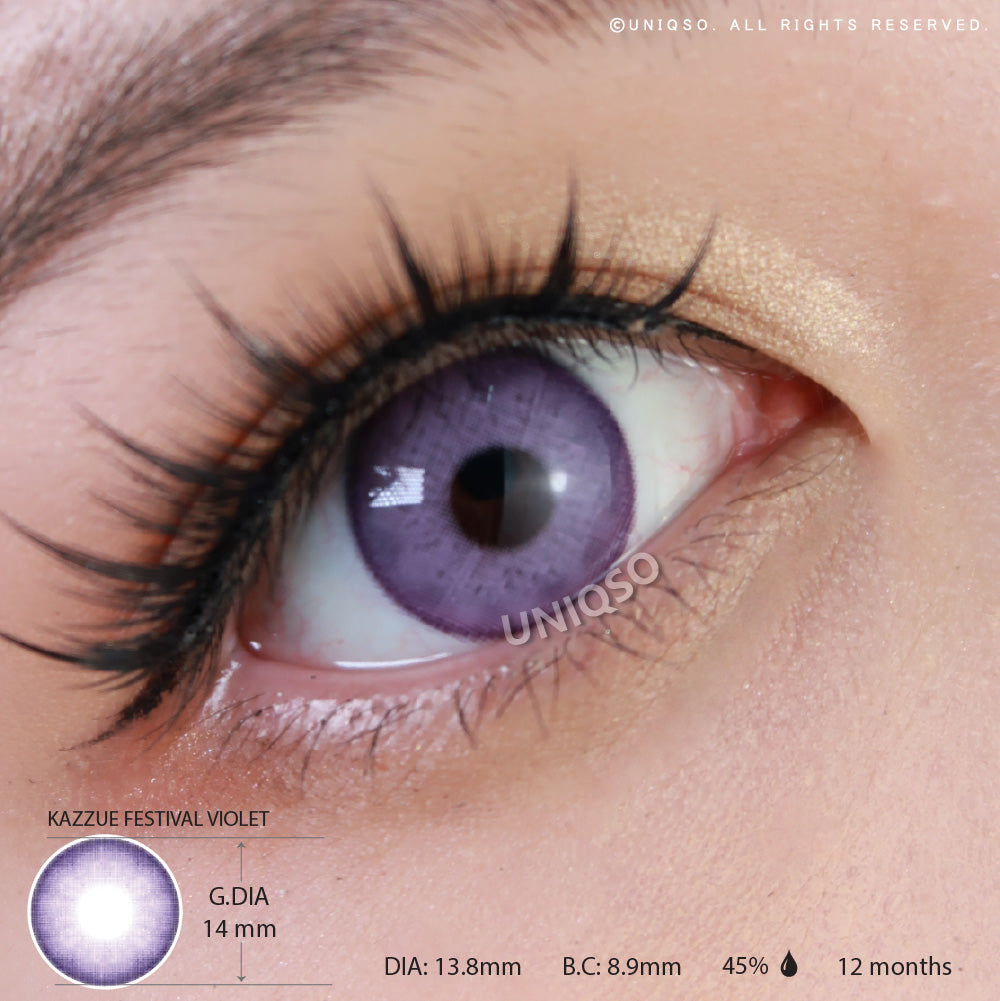Kazzue Festival Violet (1 lens/pack)-Colored Contacts-UNIQSO UK