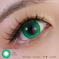Kazzue Intense Pop Green colored contacts