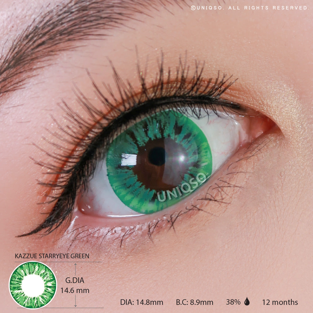 Kazzue Starryeye Green (1 lens/pack)-Colored Contacts-UNIQSO UK