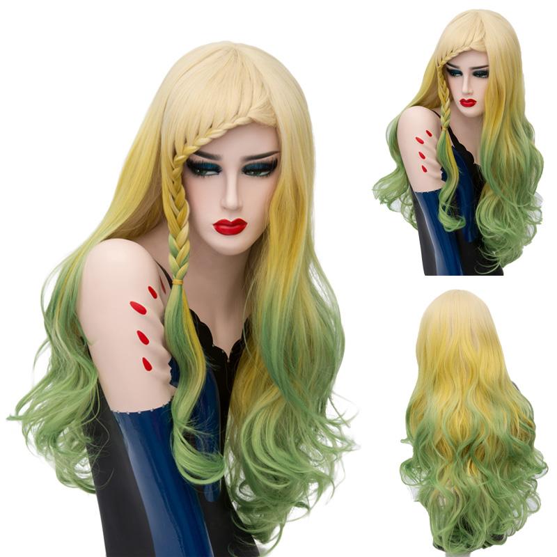 Lolita Wig - Parrot Yellow & Green-Lolita Wig-UNIQSO