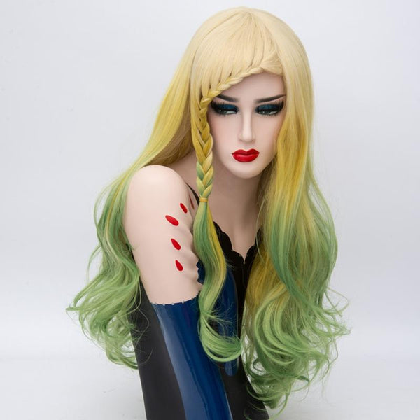 Lolita Wig - Parrot Yellow & Green-Lolita Wig-UNIQSO