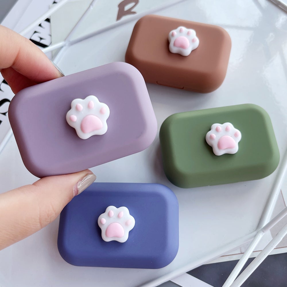 Lens Case - Center Pink Paw Set-Lens Case-UNIQSO UK
