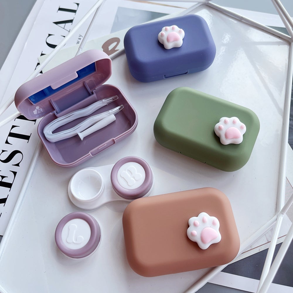 Lens Case - Side Pink Paw Set-Lens Case-UNIQSO UK