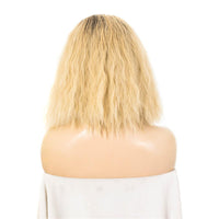 Premium Wig - Rooted Honey Blonde in Medium Curl Lace Front Wig-Lace Front Wig-UNIQSO