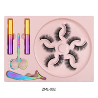 Natural Long Faux Mink Magnetic Eyelashes Full Kit Set (5 Pairs)-Magnetic Eyelash-UNIQSO UK