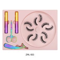 Natural Long Faux Mink Magnetic Eyelashes Full Kit Set (5 Pairs)-Magnetic Eyelash-UNIQSO UK