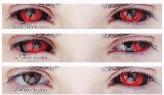 Phantasee Red Black Sclera Contacts Tokyo Ghoul - Red Ghoul/Gremlin (2 lenses/pack)-Sclera Contacts-UNIQSO UK