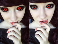 Phantasee Red Black Sclera Contacts Tokyo Ghoul - Red Ghoul/Gremlin (2 lenses/pack)-Sclera Contacts-UNIQSO UK