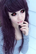Phantasee Red Black Sclera Contacts Tokyo Ghoul - Red Ghoul/Gremlin (2 lenses/pack)-Sclera Contacts-UNIQSO UK