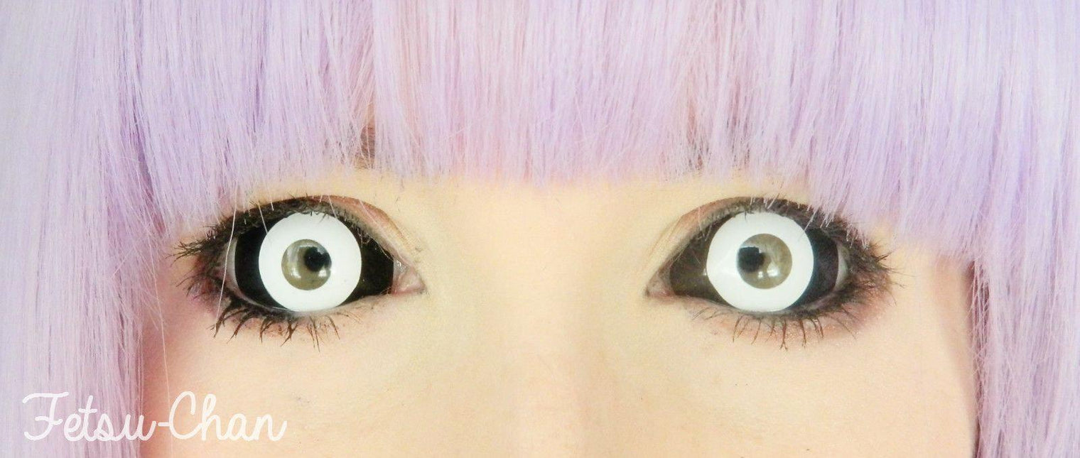 Phantasee White Black Sclera Contacts Medusa (2 lenses/pack)-Sclera Contacts-UNIQSO UK