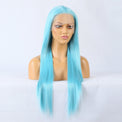 Plush Blue Front Lace Long Straight Hair-Lace Front Wig-UNIQSO UK