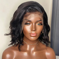 Premium Wig - Big Bling Black Short Curly Lace Front Wig-Lace Front Wig-UNIQSO UK