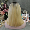 Premium Wig - Contrast Blonde Center Parting Lace Front Wig-Lace Front Wig-UNIQSO UK