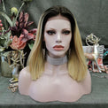 Premium Wig - Contrast Blonde Center Parting Lace Front Wig-Lace Front Wig-UNIQSO UK