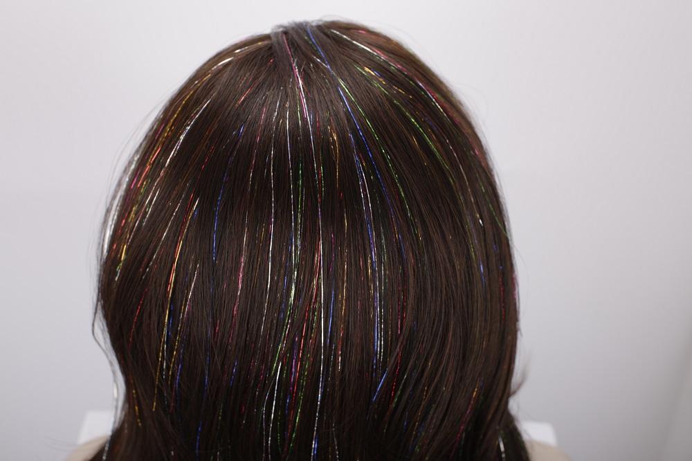 Premium Wig - Copper Blend Shiny Tinsel Lace Front Tinsel-Lace Front Wig-UNIQSO UK