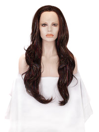 Premium Wig - Copper Blend Shiny Tinsel Lace Front Tinsel-Lace Front Wig-UNIQSO UK