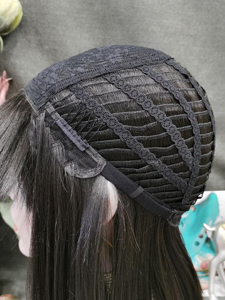 Premium Wig - Ebony Timeless Bob in Shoulder Length Lace Front Wig-Lace Front Wig-UNIQSO UK