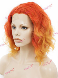 Premium Wig - Lace Front Cherry Red Wig (Cascading Curls)-Lace Front Wig-UNIQSO UK