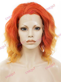 Premium Wig - Lace Front Cherry Red Wig (Cascading Curls)-Lace Front Wig-UNIQSO UK