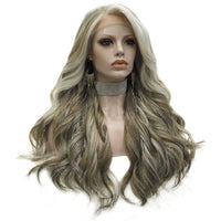 Premium Wig - Long Tinsel Grey Ombre Lace Front Wig-Lace Front Wig-UNIQSO UK
