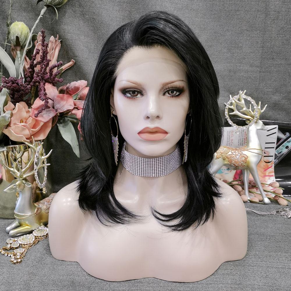 Premium Wig - Midnight Glams in Medium Length Lace Front Wig-Lace Front Wig-UNIQSO UK